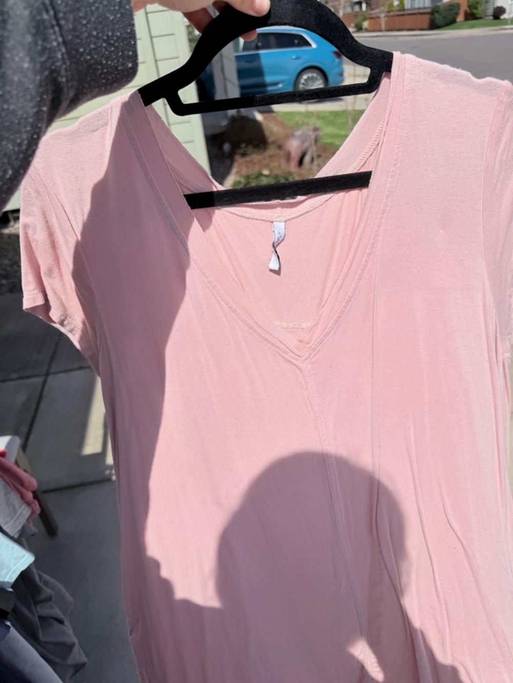 Z Supply Dusty Pink V-Neck Tee Dress